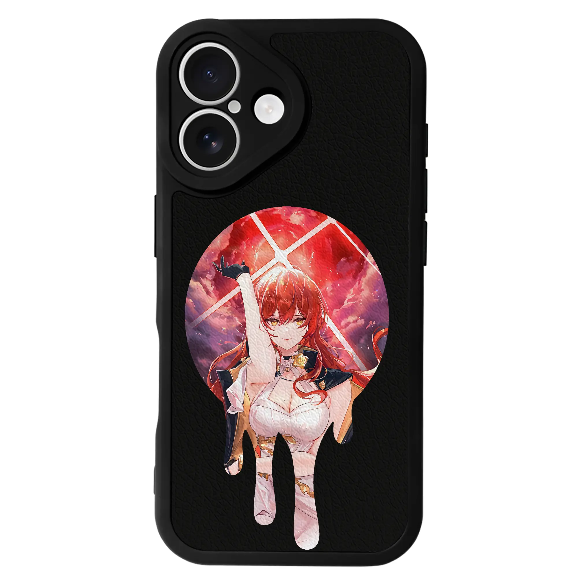 崩壊：スターレイル グッズ 姫子 - IPhone 16シリーズ対応 ・ シリコンスマホケース ・ レザー調 ・ 高精度フィット ・ 耐衝撃 ・ ワイヤレス充電対応 ・ 精密カット